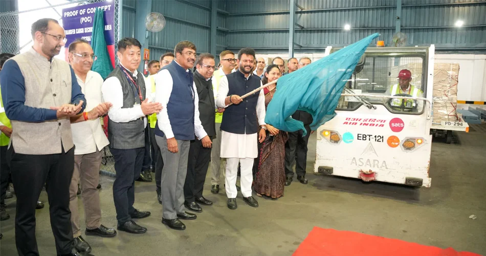 Transshipment cargo at Delhi's Terminal 2, where re-screening is no longer required.