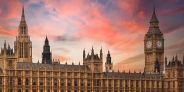 The Palace of Westminster in London