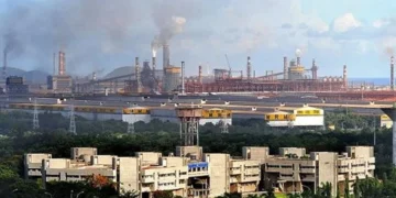The-integrated-steel-plant-at-Visakhapatnam