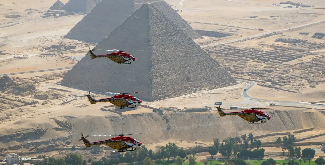 IAF-Sarang-team-ALH-Dhruv-helicopters-on-arrival-in-Egypt