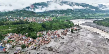 Himalayan glacier collapse flash flood